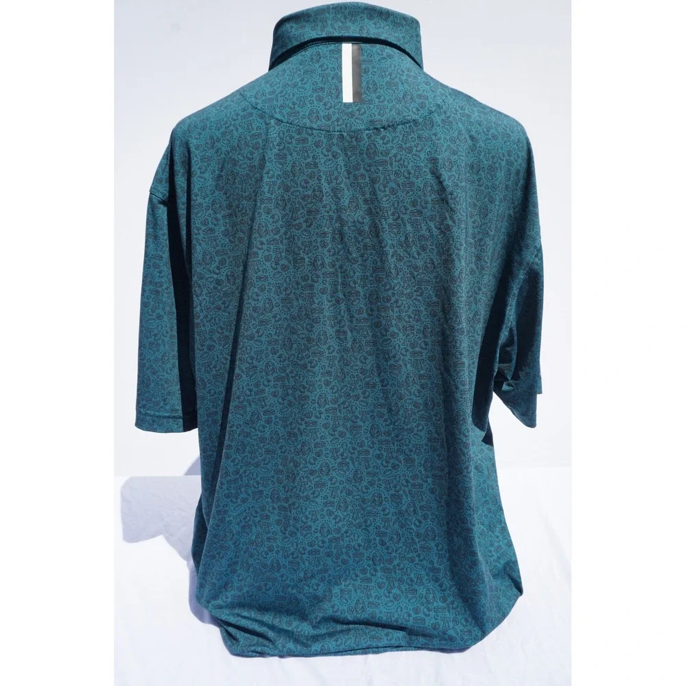 Rhoback Men's XXL Polo, The Jawn, Midnight Green - Picture 4 of 6